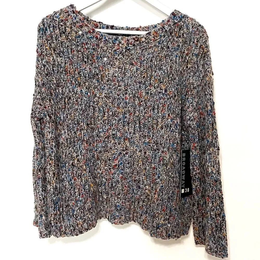 NWT Broadway 38 multi colored Sweater XL